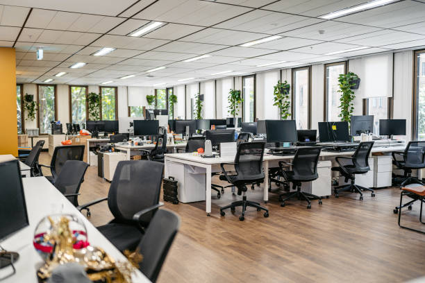 empty business office during the day in sydney in australia.